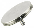 SEM pin stubs Ø25.4mm top diameter, standard pin, satin finish, aluminium